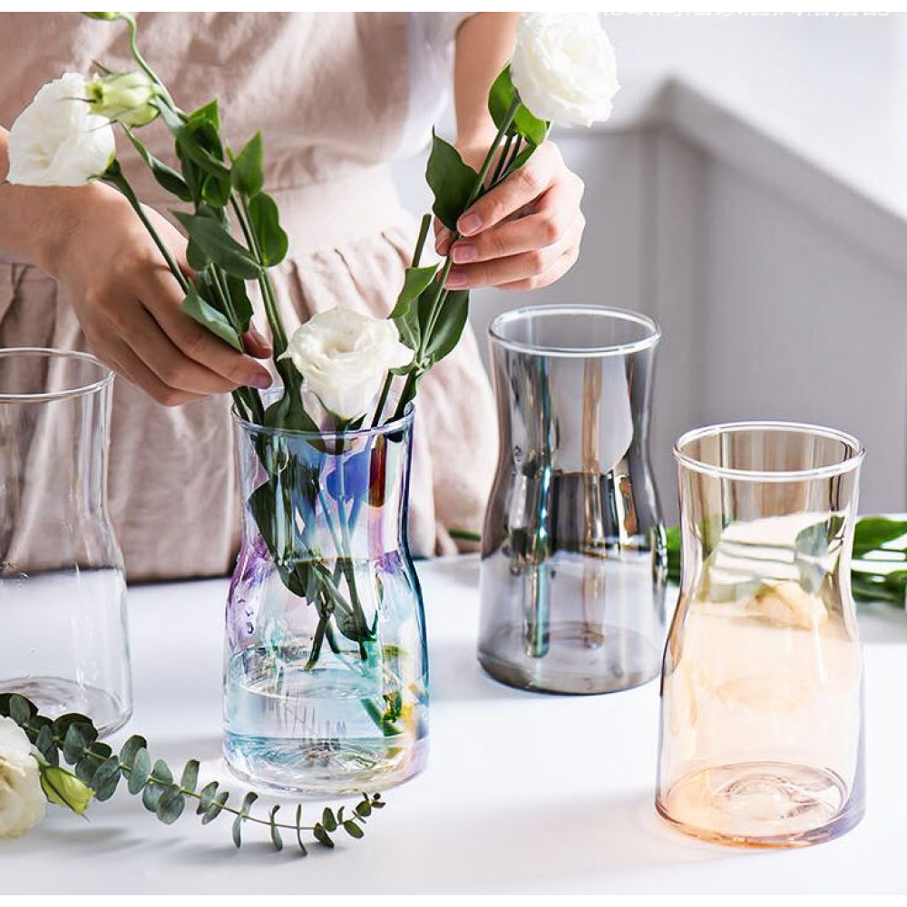 Glass Bouquet Vase | Clear Flower Vase